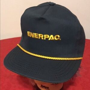 VINTAGE! Walk Pac Enerpac Fat Rope Blue Trucker Hat Adjustable Baseball Cap New!